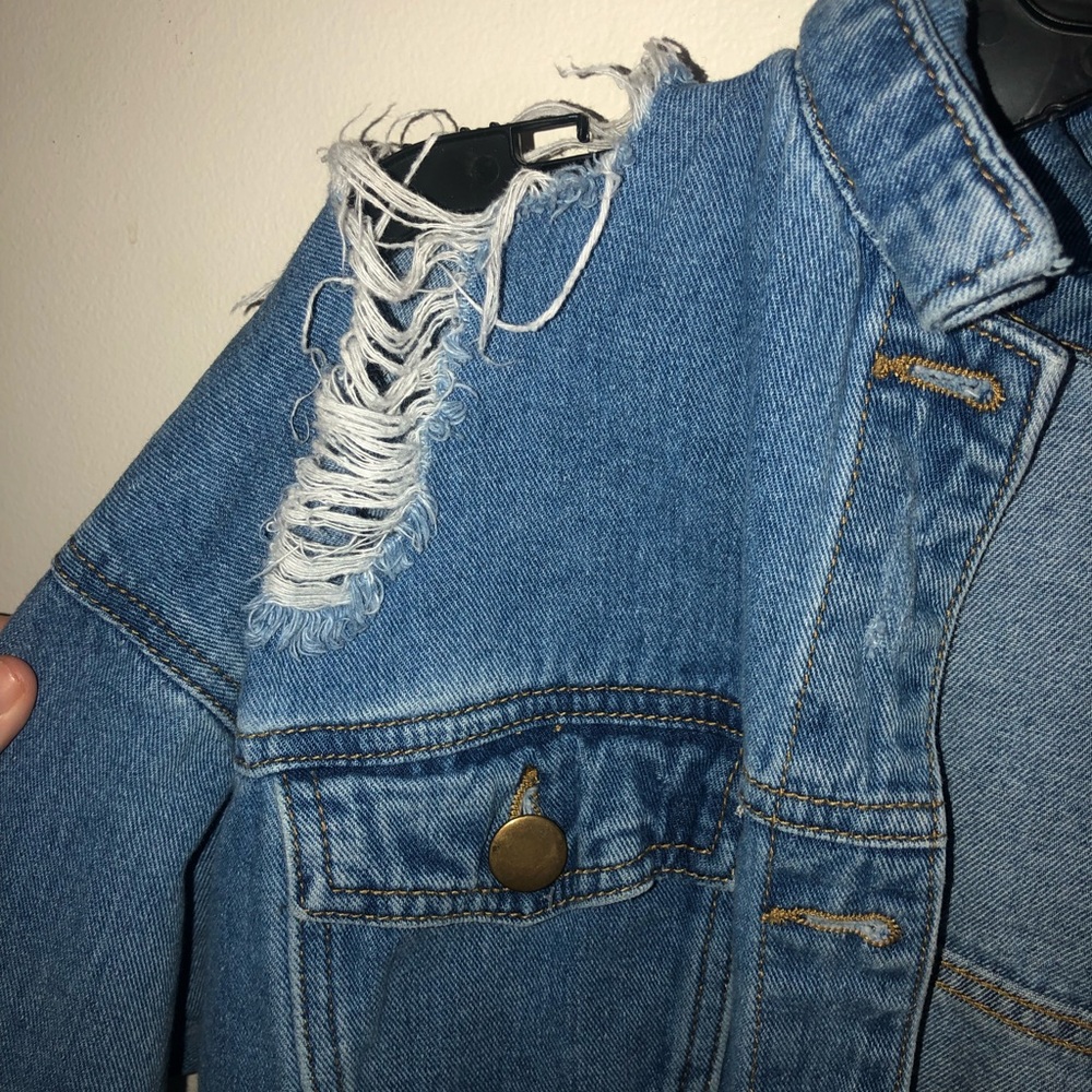 Distressed Jean Jacket - Picture 4 of 6